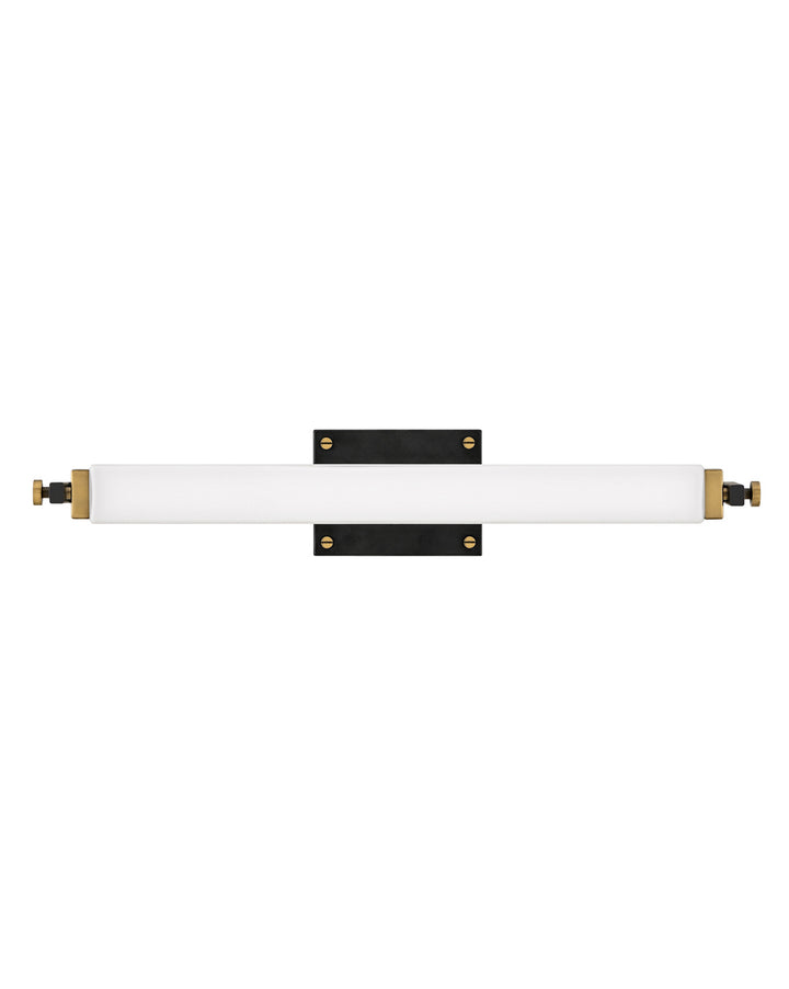 Hinkley Rollins 51092BK-HB Bath Vanity Light 24 in. wide - Black with Heritage Brass accents