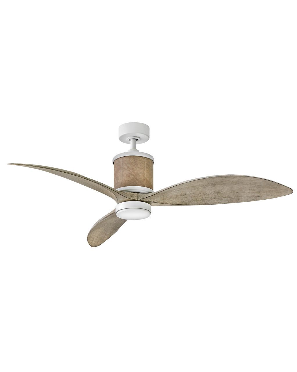 Hinkley Merrick 900360FMW-LDD Ceiling Fan 60 - Matte White, Weathered Wood/