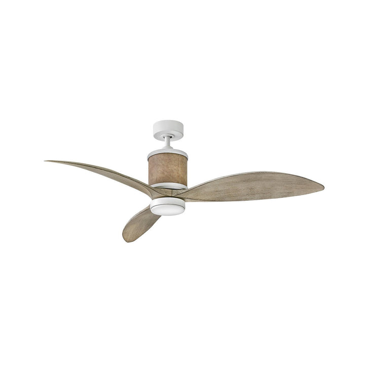 Hinkley Merrick 900360FMW-LDD Ceiling Fan 60 - Matte White, Weathered Wood/