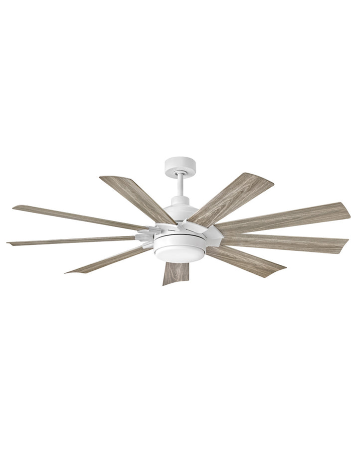 Hinkley Turbine 904260FCW-LWD Ceiling Fan 60 - Chalk White, Weathered Wood/