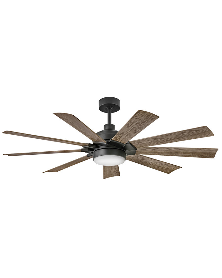 Hinkley Turbine 904260FMB-LWD Ceiling Fan 60 - Matte Black, Driftwood/