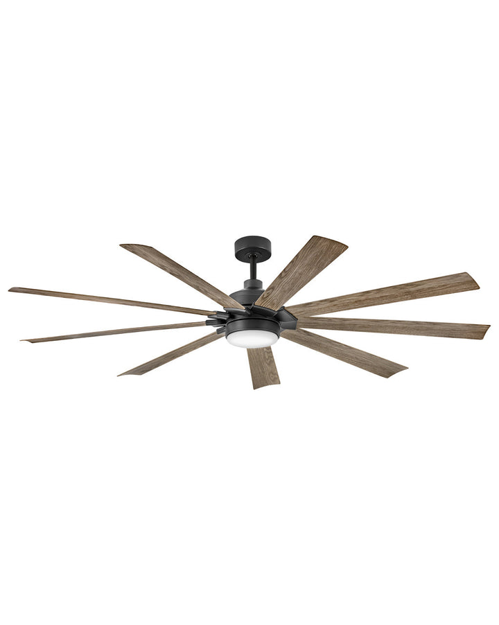 Hinkley Turbine 904280FMB-LWD Ceiling Fan 80 - Matte Black, Driftwood/