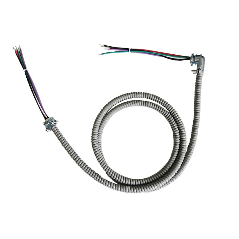 Westgate Lighting FWH-6FT-16/5  Flex Fixture Whip With Straight And 90D 1/2In Connectors Decor Pewter, Nickel, Silver