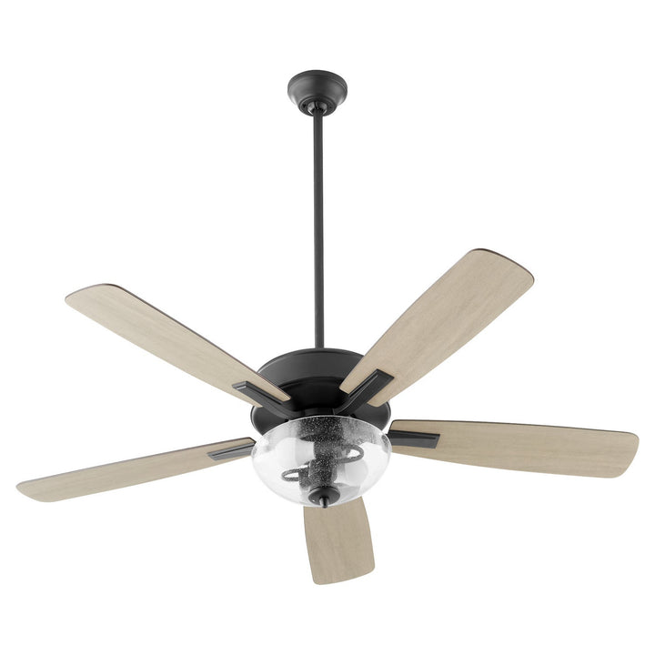 Quorum Ovation 4525-2259 Ceiling Fan 52 in. - Matte Black, Matte Black/Weathered Gray