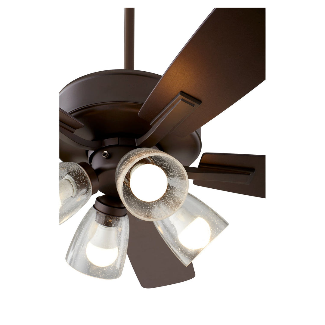 Quorum Ovation 4525-2486 Ceiling Fan 52 in. - Oiled Bronze, Oiled Bronze/Weathered Oak