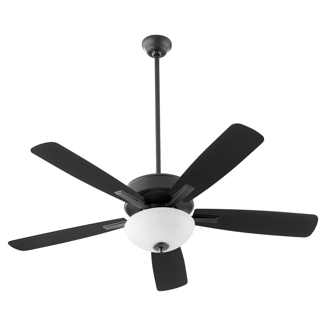 Quorum Ovation 4525-259 Ceiling Fan 52 in. - Matte Black, Matte Black/Weathered Gray