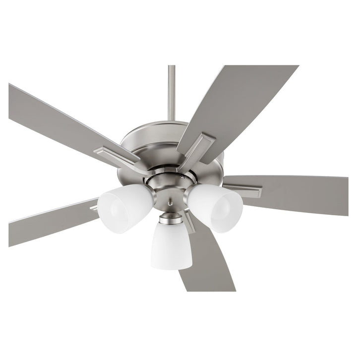 Quorum Ovation 4525-365 Ceiling Fan 52 in. - Satin Nickel, Silver/Weathered Gray