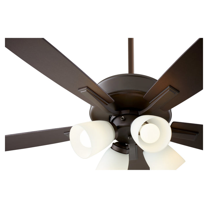 Quorum Ovation 4525-486 Ceiling Fan 52 in. - Oiled Bronze, Oiled Bronze/Weathered Oak