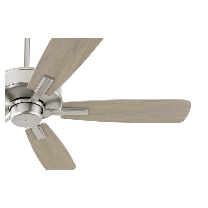 Quorum Ovation 4525-65 Ceiling Fan 52 in. - Satin Nickel, Silver/Weathered Gray