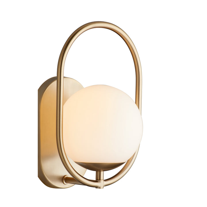 Quorum Belmont 5137-1-80 Wall Sconce Light - Aged Brass