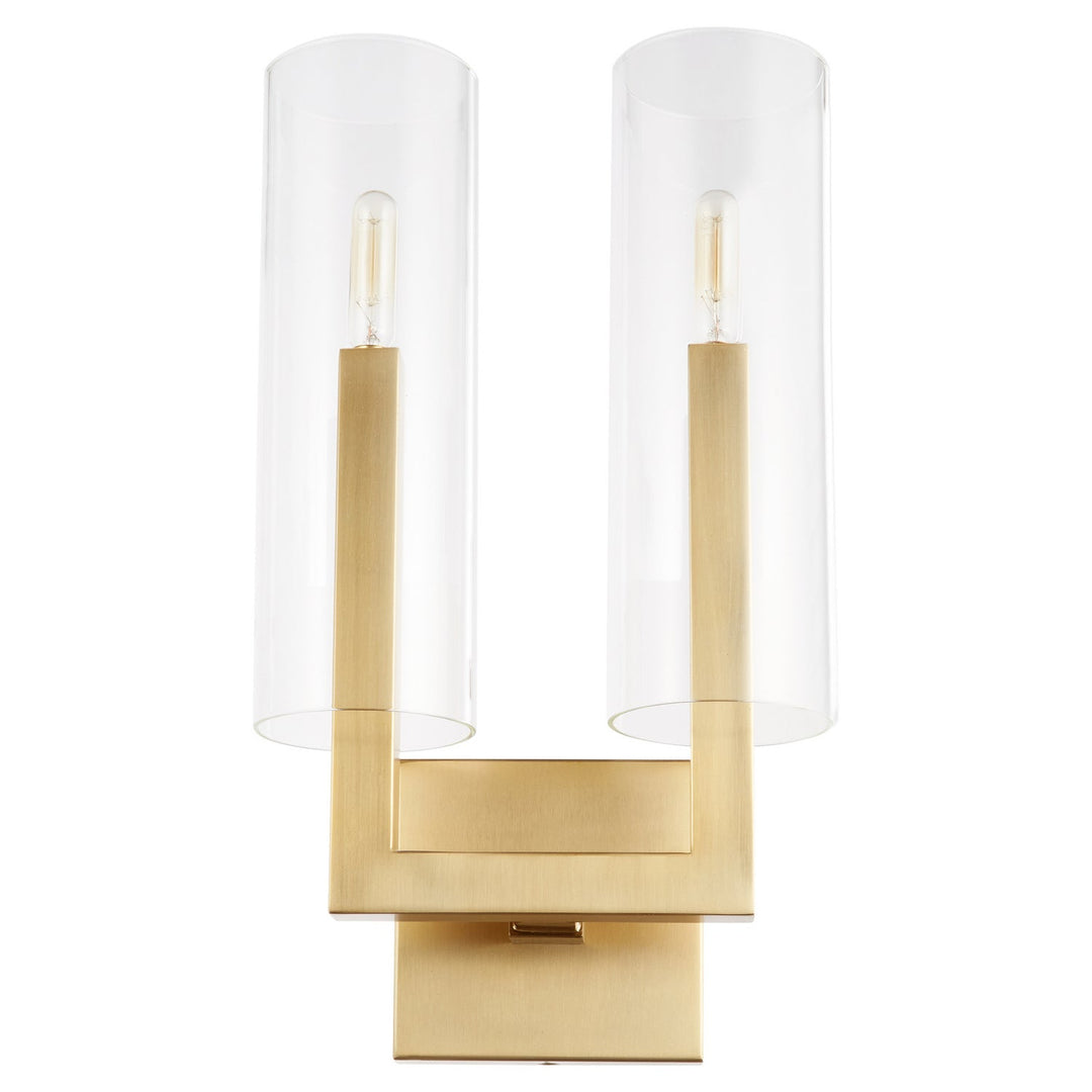 Quorum Harbin 5277-2-80 Wall Sconce Light - Aged Brass