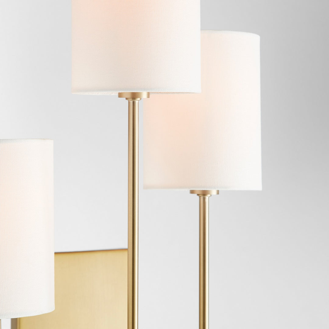 Quorum Harmony 557-3-80 Wall Sconce Light - Aged Brass