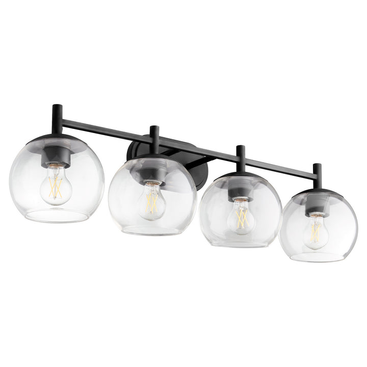 Quorum Lyon 578-4-59 Bath Vanity Light 32 in. wide - Matte Black