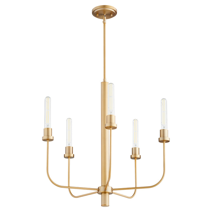 Quorum Sheridan 612-5-80 Chandelier Light - Aged Brass