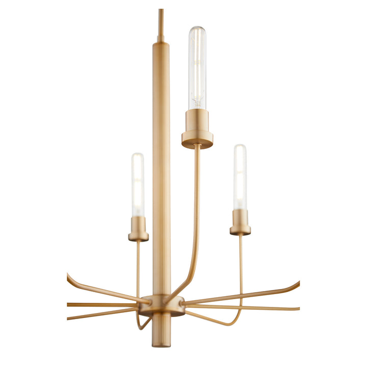 Quorum Sheridan 612-8-80 Chandelier Light - Aged Brass