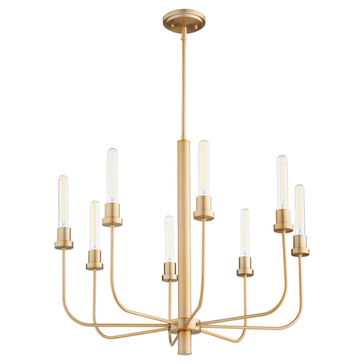 Quorum Sheridan 612-8-80 Chandelier Light - Aged Brass