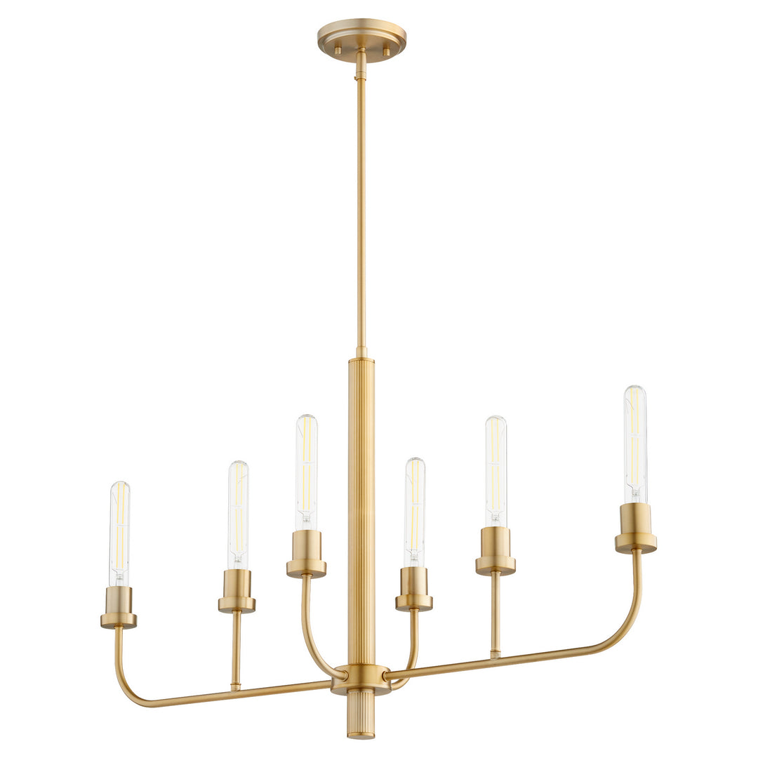 Quorum Sheridan 622-6-80 Pendant Light - Aged Brass