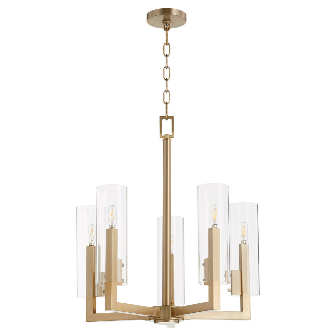 Quorum Harbin 6277-5-80 Chandelier Light - Aged Brass