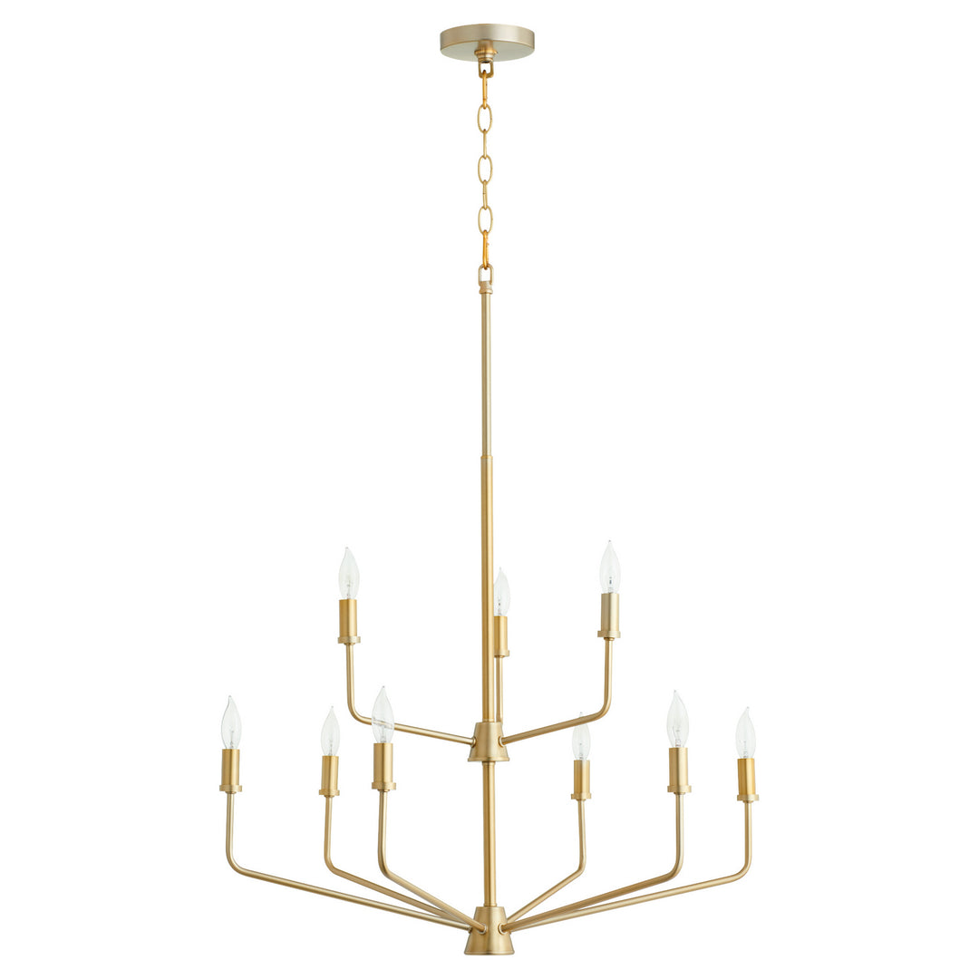 Quorum Harmony 657-9-80 Chandelier Light - Aged Brass