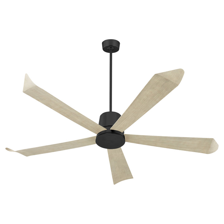 Quorum Rova 82725-59 Ceiling Fan 72 in. - Matte Black, Weathered Gray