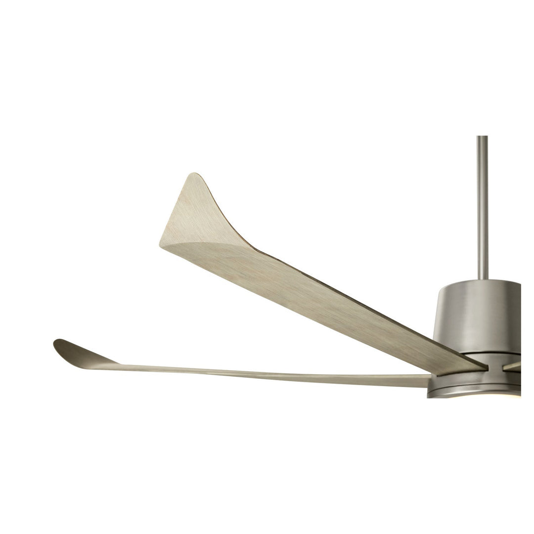 Quorum Rova 82725-65 Ceiling Fan 72 in. - Satin Nickel, Weathered Gray