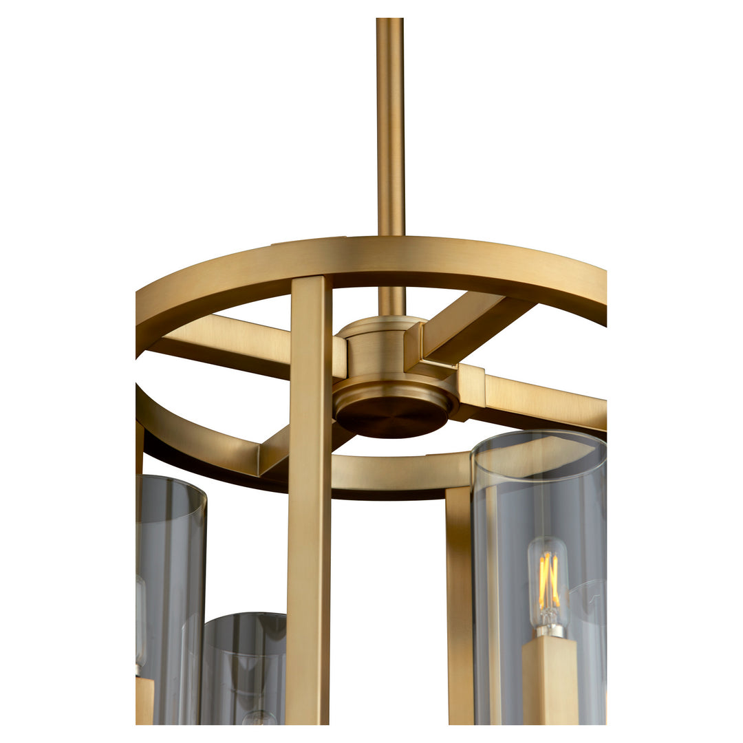 Quorum Harbin 8277-4-80 Pendant Light - Aged Brass