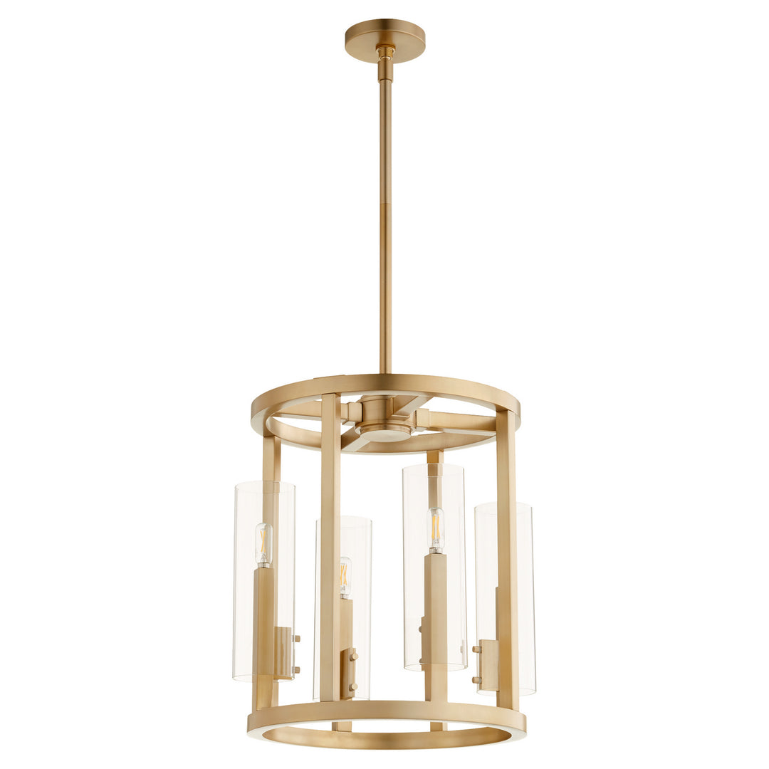 Quorum Harbin 8277-4-80 Pendant Light - Aged Brass