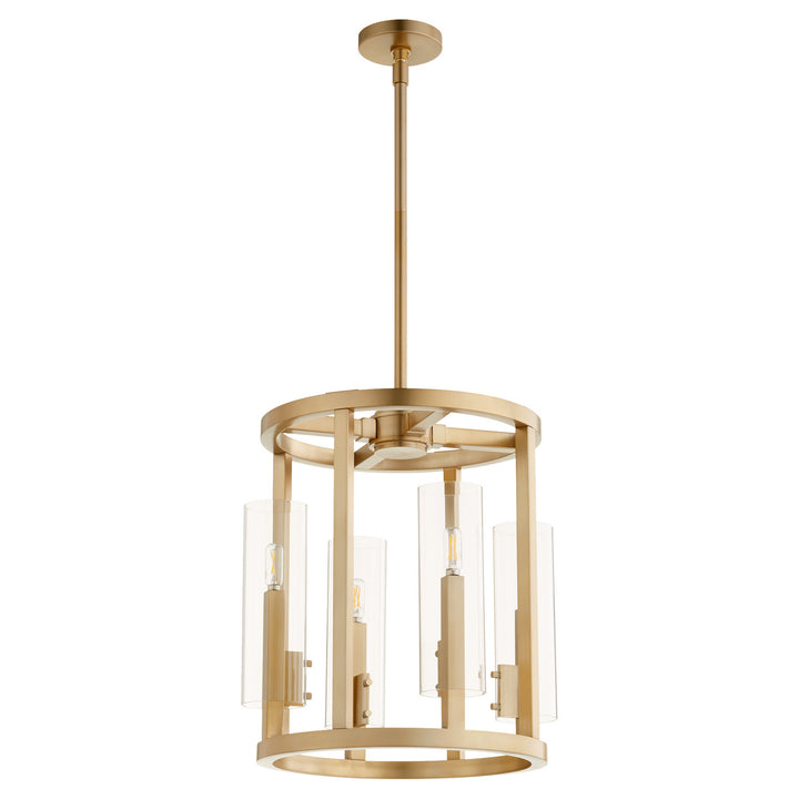 Quorum Harbin 8277-4-80 Pendant Light - Aged Brass