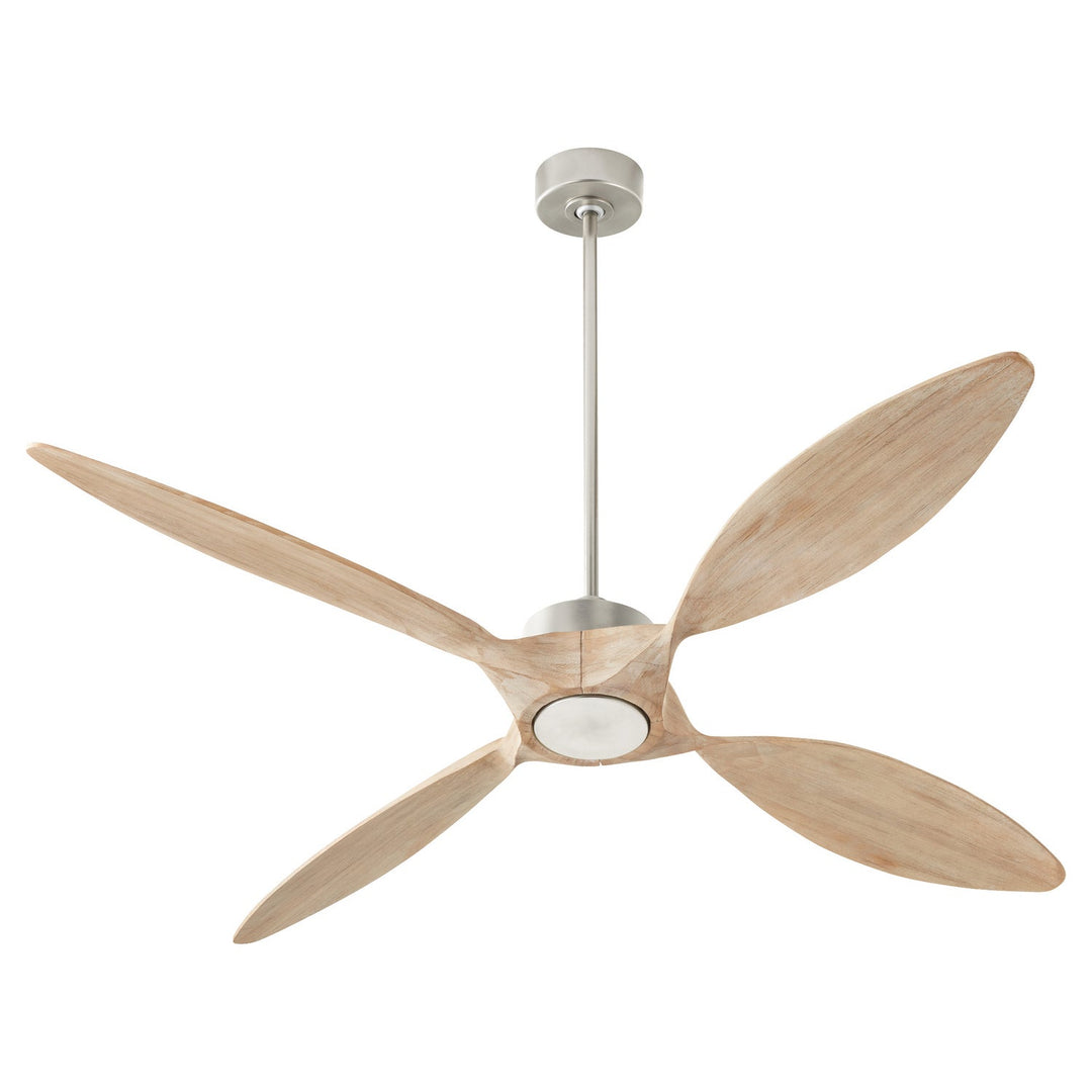 Quorum Papillon 28664-65 Ceiling Fan - Satin Nickel, Weathered Gray