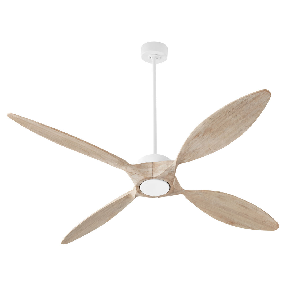 Quorum Papillon 28664-8 Ceiling Fan - Studio White, Weathered Gray