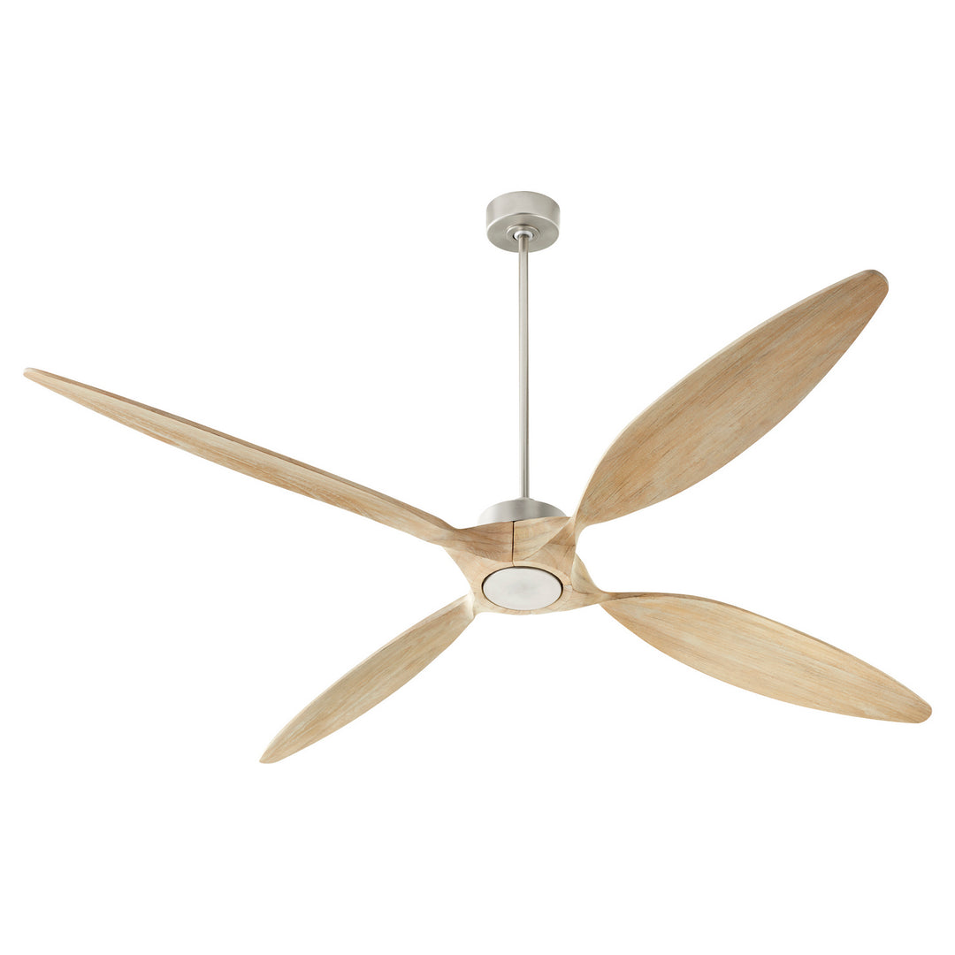 Quorum Papillon 28804-65 Ceiling Fan - Satin Nickel, Weathered Gray