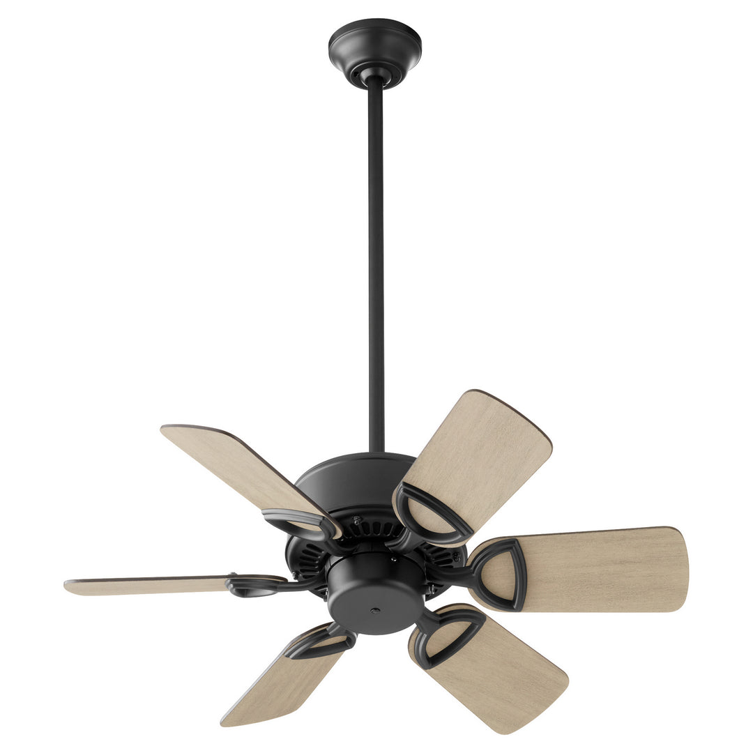 Quorum ESTATE 43306-5942 Ceiling Fan 30 in. - Matte Black, Matte Black/Weathered Gray