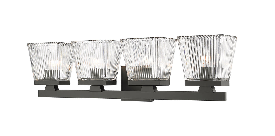 Z-Lite Astor 1936-4V-MB Bath Vanity Light 29 in. wide - Matte Black