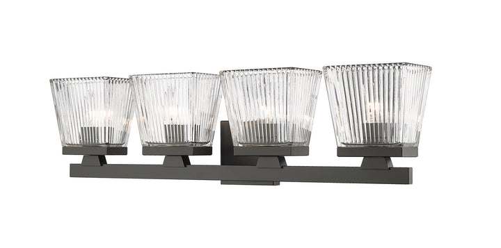 Z-Lite Astor 1936-4V-MB Bath Vanity Light 29 in. wide - Matte Black
