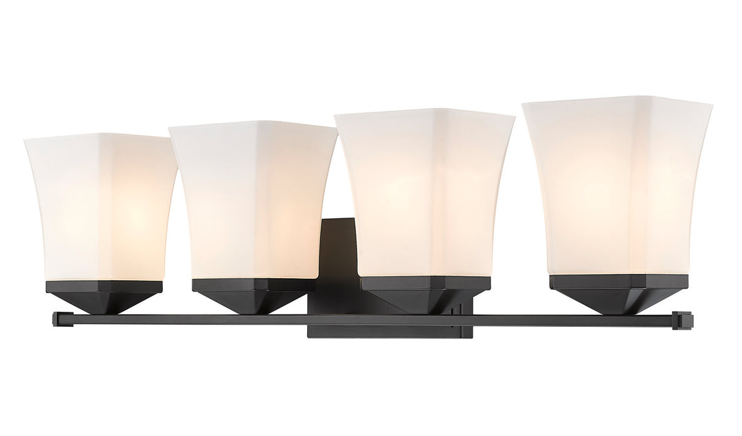 Z-Lite Darcy 1939-4V-MB Bath Vanity Light 28 in. wide - Matte Black