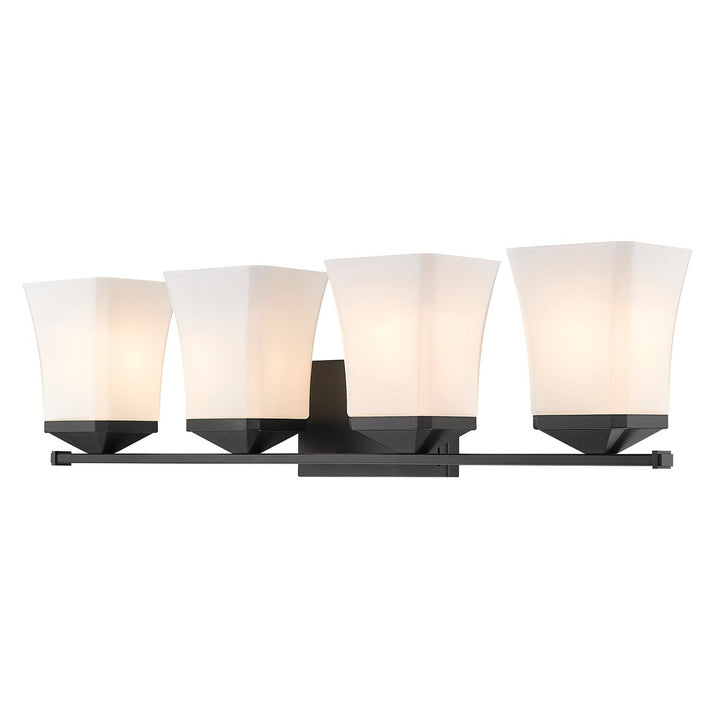 Z-Lite Darcy 1939-4V-MB Bath Vanity Light 28 in. wide - Matte Black