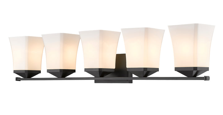 Z-Lite Darcy 1939-5V-MB Bath Vanity Light 38 in. wide - Matte Black