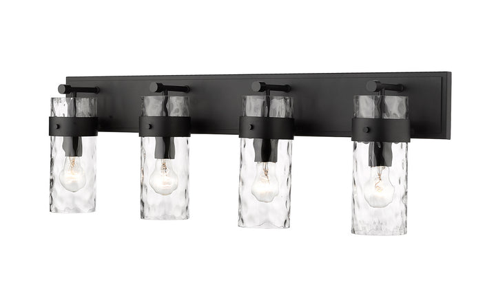 Z-Lite Fontaine 3035-4V-MB Bath Vanity Light 34 in. wide - Matte Black
