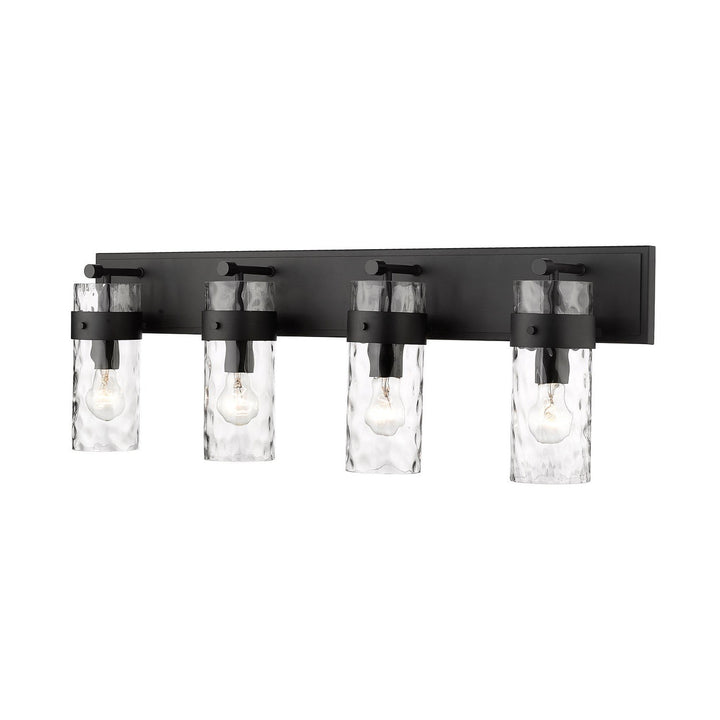 Z-Lite Fontaine 3035-4V-MB Bath Vanity Light 34 in. wide - Matte Black