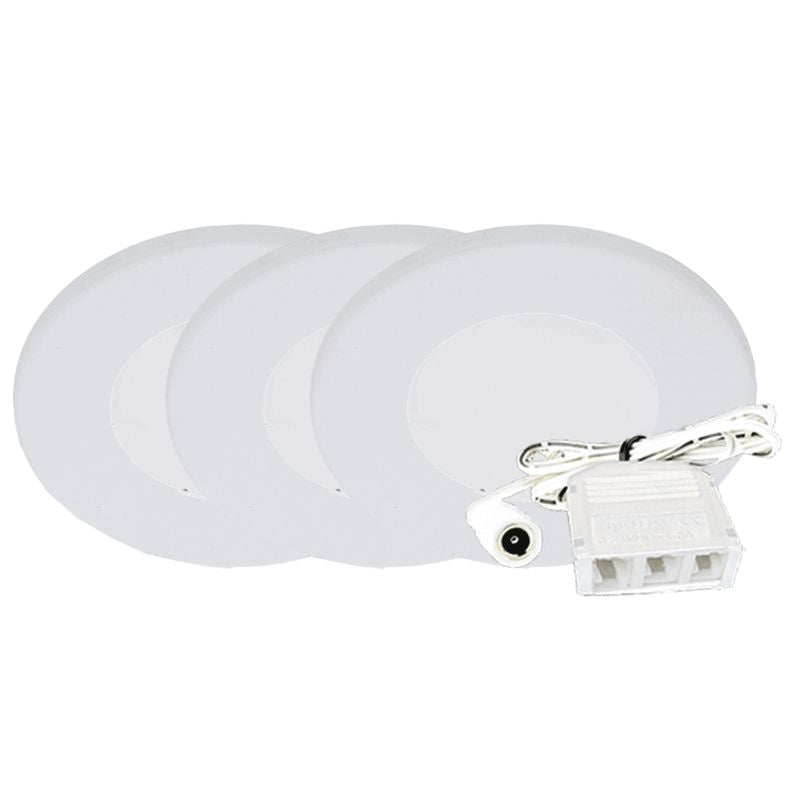 Westgate Lighting PL12-3KIT-50K-WH  3-Pack Kit Slim Puck Light Decor White