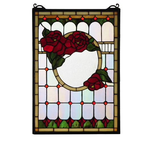 Meyda Tiffany Lighting 119443 Morgan Rose Window Mirror Multicolored