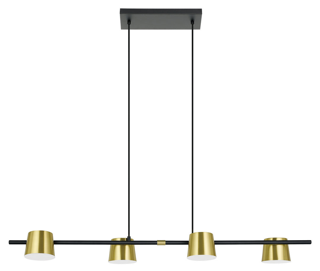 Eglo Altamira 39985A Pendant Light - Structured Black & Brass
