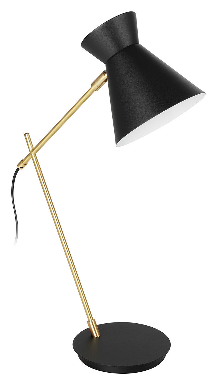 Eglo Lighting 98864A  Amezaga Lamp Structured Black And Brushed Brass