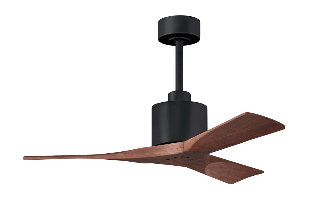 Matthews Fan Company Nan NK-BK-WA-42 Ceiling Fan - Matte Black, Walnut/