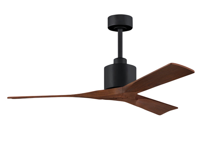 Matthews Fan Company Nan NK-BK-WA-52 Ceiling Fan - Matte Black, Walnut/