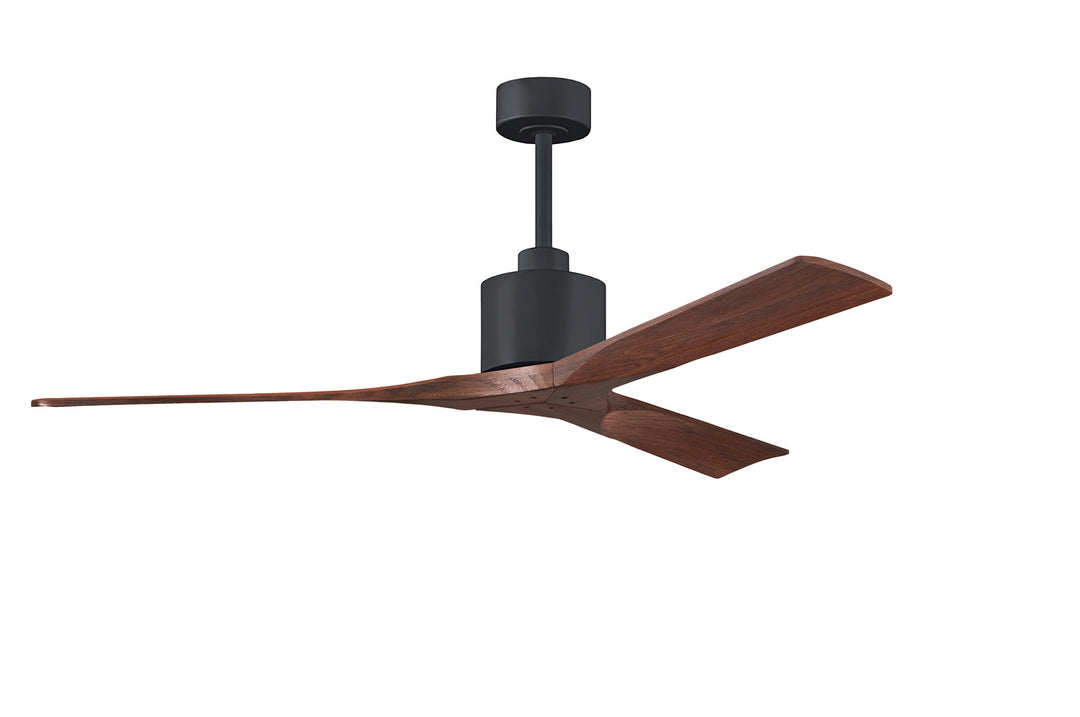 Matthews Fan Company Nan NK-BK-WA-60 Ceiling Fan - Matte Black, Walnut/