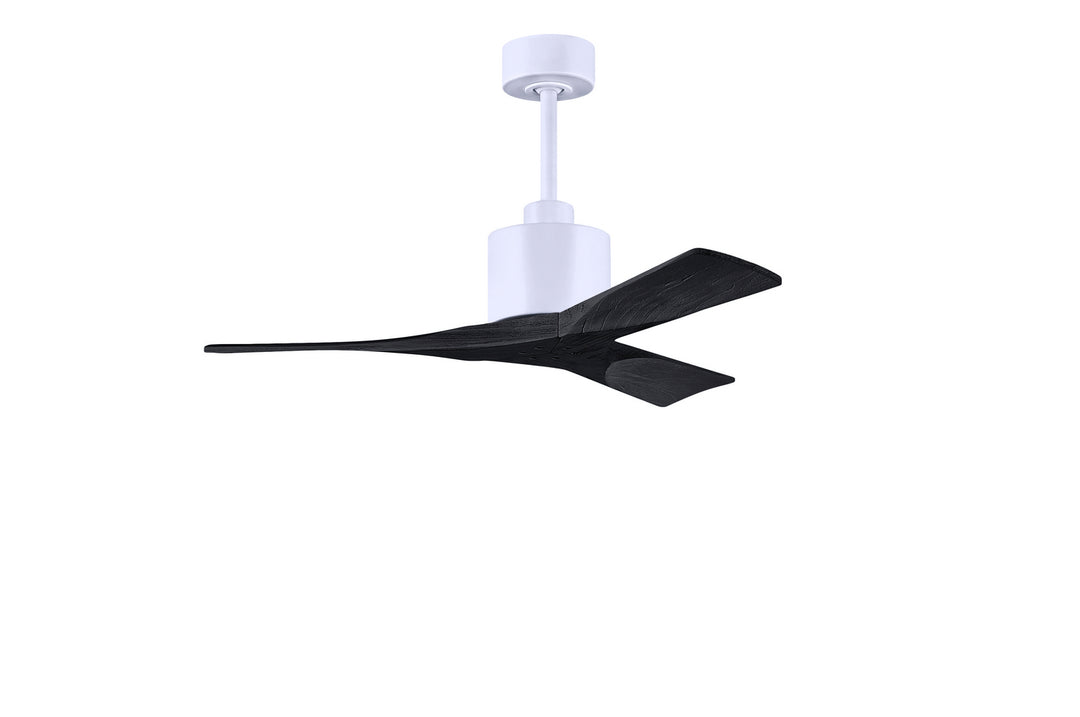 Matthews Fan Company Nan NK-MWH-BK-42 Ceiling Fan - Matte White, Matte Black/