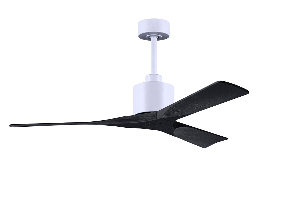 Matthews Fan Company Nan NK-MWH-BK-52 Ceiling Fan - Matte White, Matte Black/