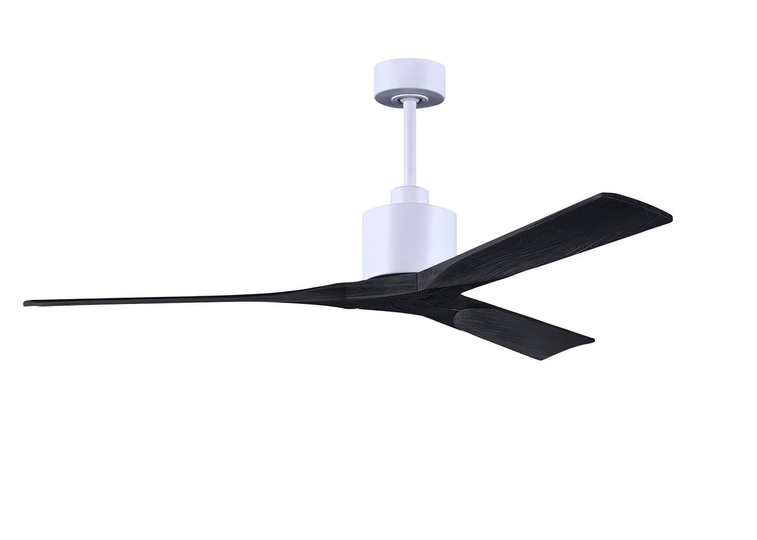 Matthews Fan Company Nan NK-MWH-BK-60 Ceiling Fan - Matte White, Matte Black/