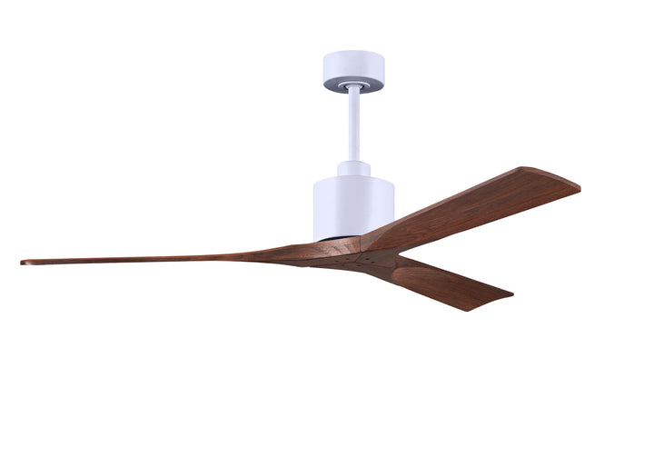 Matthews Fan Company Nan NK-MWH-WA-60 Ceiling Fan - Matte White, Walnut/